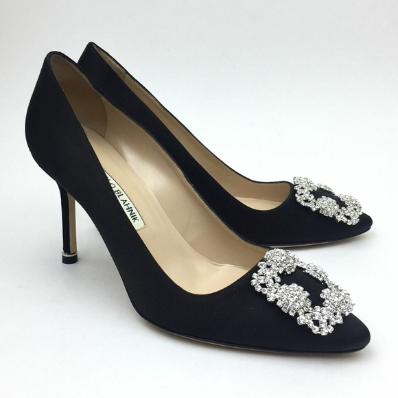 MANOLO BLAHNIK Hangisi Pointed Toe Pump sz 7 - Picture 2 of 13